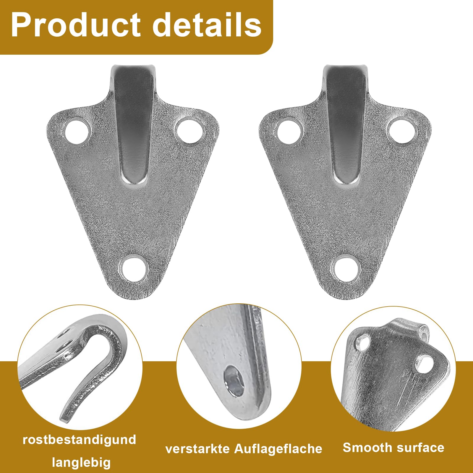 Ganci Per Teloni E Reti - 20 Pezzi In Acciaio Zincato | Per Rimorchi, Barche E Carico - Foto 10