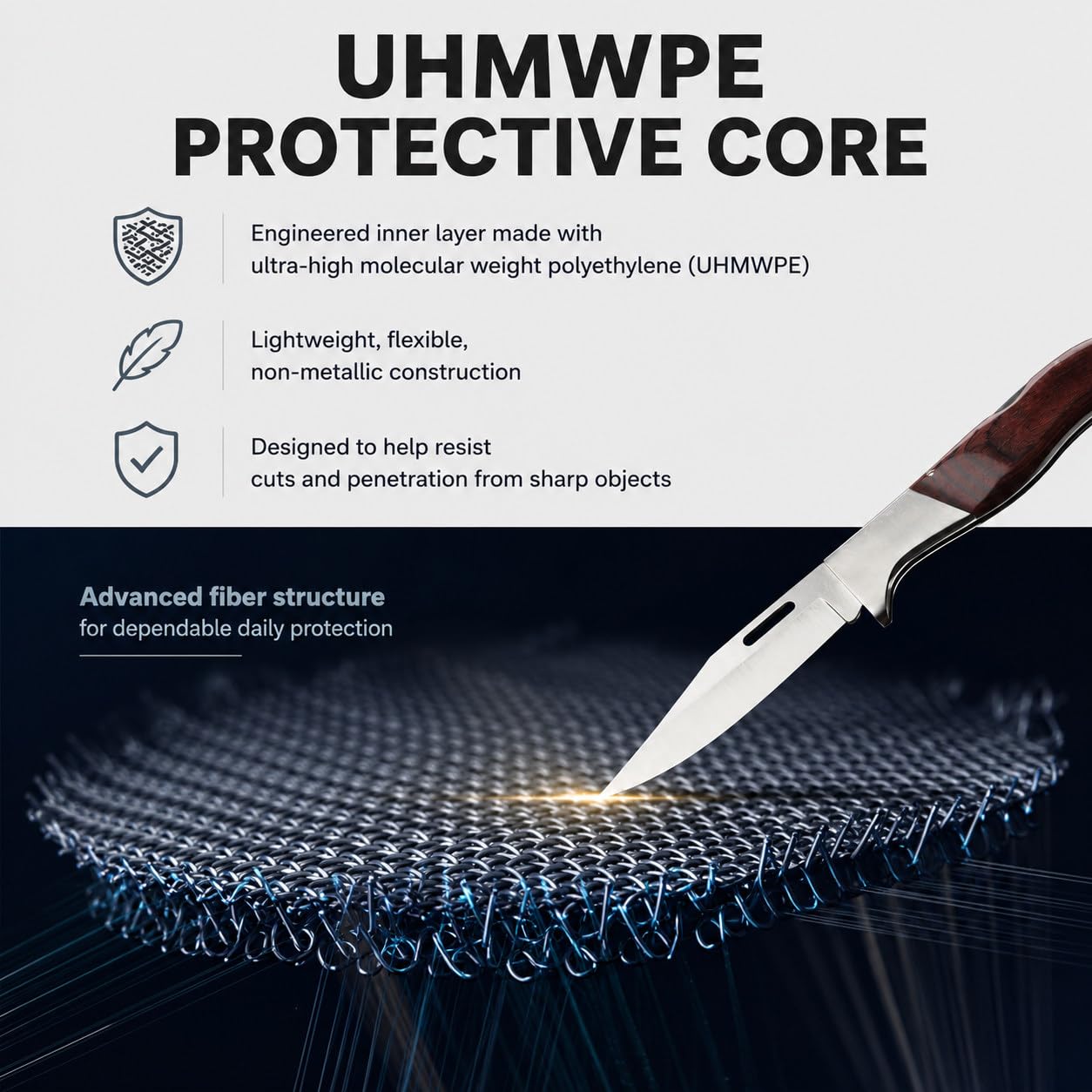 Ropa Resistente a Cortes Y Pinchazos Black-L | Camiseta De Protección De Nivel 5, Chaleco Resistente a Pinchazos, Equipo De Protección Personal Elegante Y Discreto