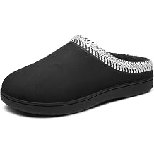 MIXIN Womens House Slippers Comfy Warm Fur Lined Memory Foam Bedroom Shoes with Anti-Slip Rubber Sole Indoor Outdoor