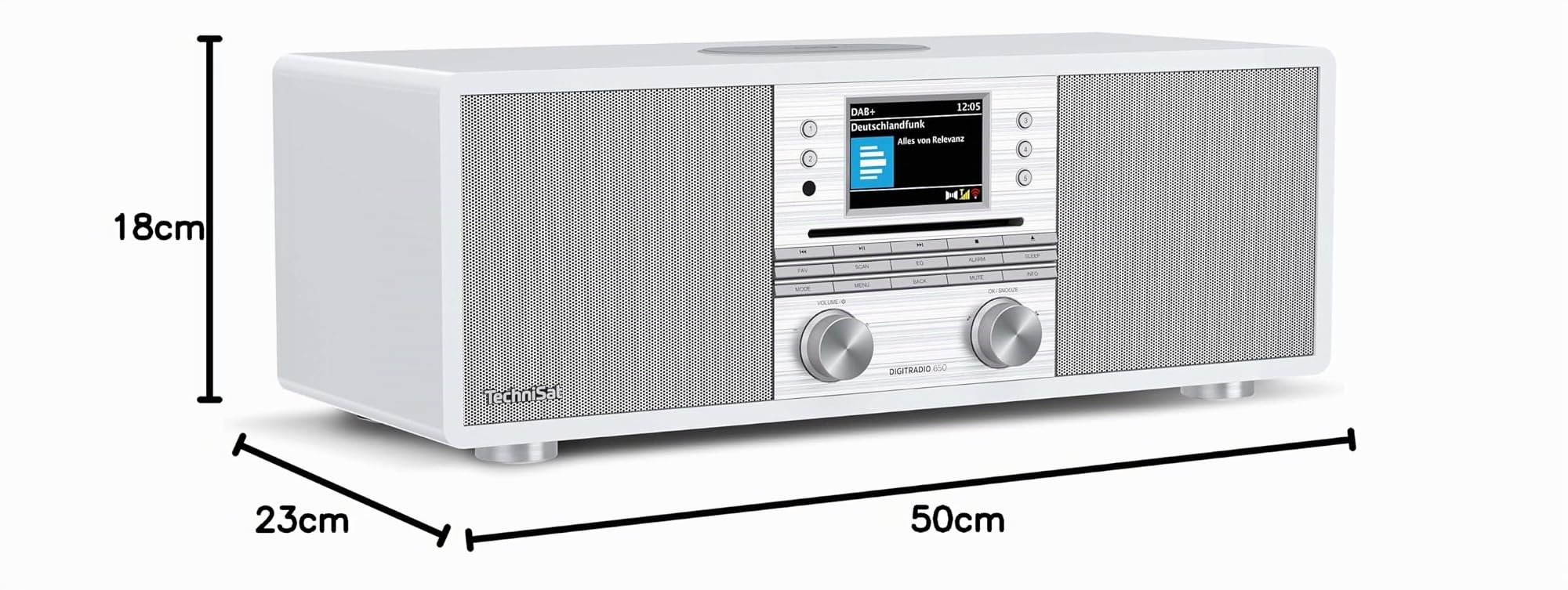 Technisat DIGITRADIO 650 - Kompaktanlage mit 70 Watt 2.1 Lautsprecher-System (Musik-Anlage mit Internetradio, DAB+, UKW, CD-Player… – Ansicht 4
