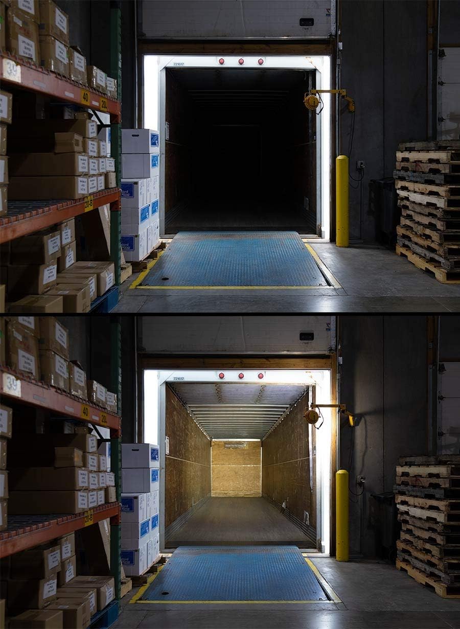 Hоt Dеаlѕ Lawind LED Dock Light with Swing Arm,Loading Dock Mounting Arm Heavy Duty Steel Dock Light 40inch Arm, 360° Rotatable Temporary Work Light for 5000K (50W Soft Light & 40in Doub Arm, 1 Pack)