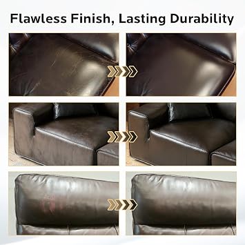 Brown Leather Recoloring Balm: Leather Color Restorer Conditioner, Leather Repair Kits for Vinyl Furniture Sofa Car Seats Shoes - Dye on Scratches Fades Worn Surfaces