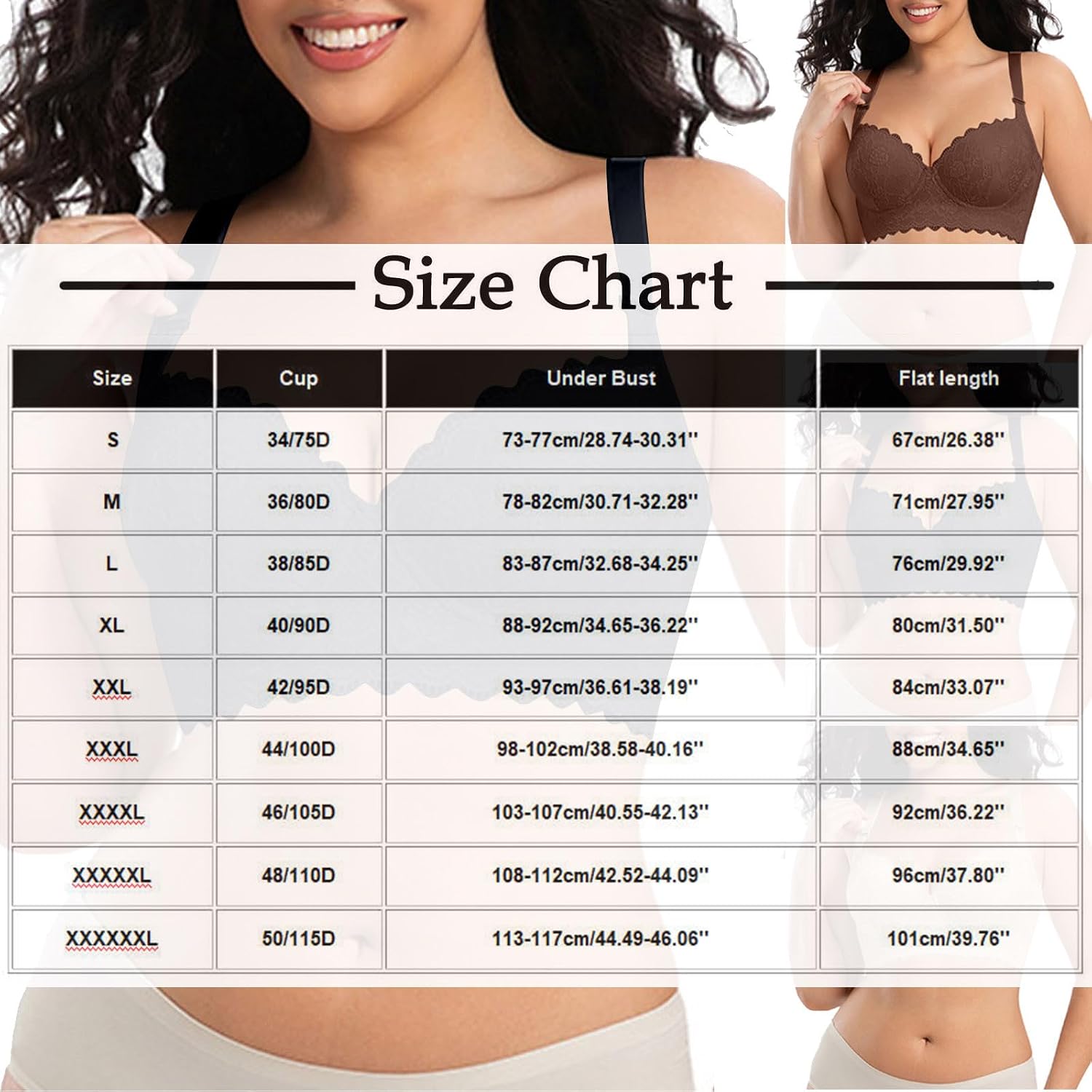 Lace Bralette for Women Plus Size Sexy Wireless Full Coverage Lingerie Comfort Support Seamless Tshirt Everyday Bra