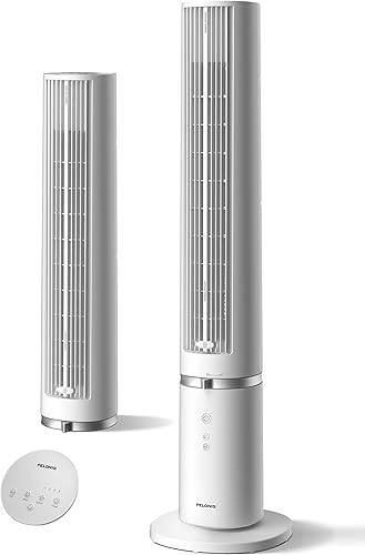 PELONIS Ventilador de torre de 40 pulgadas para dormitorio, ventilador que sopla aire frío, ventilador oscilante con innovador diseño lavable, 2000