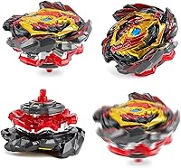 Vista 4 de Hozuumo Juego de trompos Gyro Battling Top Burst Gyro, con lanzadores de giroscopio y mango, juego de combate, regalo para niños, B-145