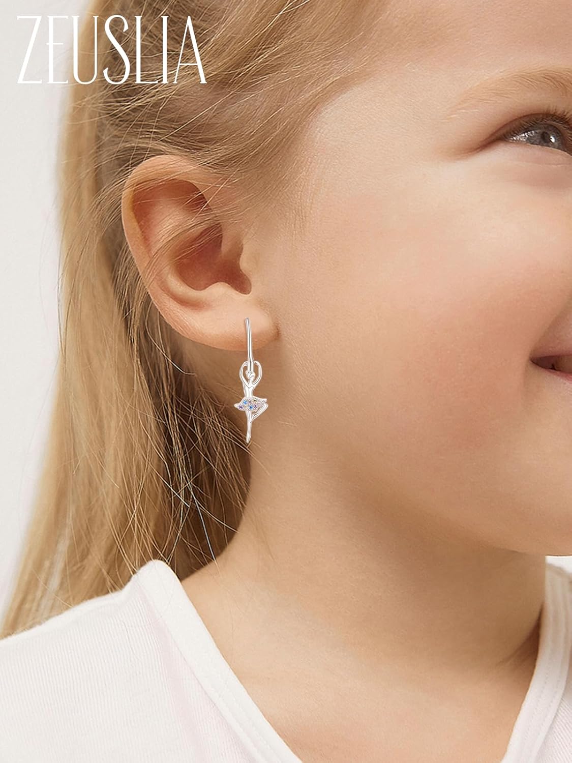 Ballet Earrings for Women,925 Sterling Silver Ballerina Earrings for Daughter,Anniversary Birthday Gifts for Daughter Girlfriend Teenager