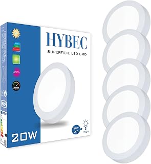 LED Deckenlampe - Deckenleuchte für Badezimmer und Flur, Runde Deckenlampen 20W (5er Pack)