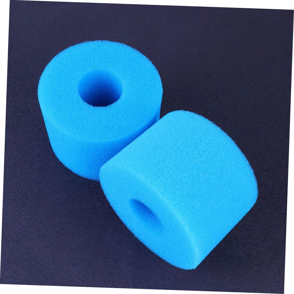 Filtre Éponge pour Aquarium, Colonne Bleue en Mousse 4 Pièces