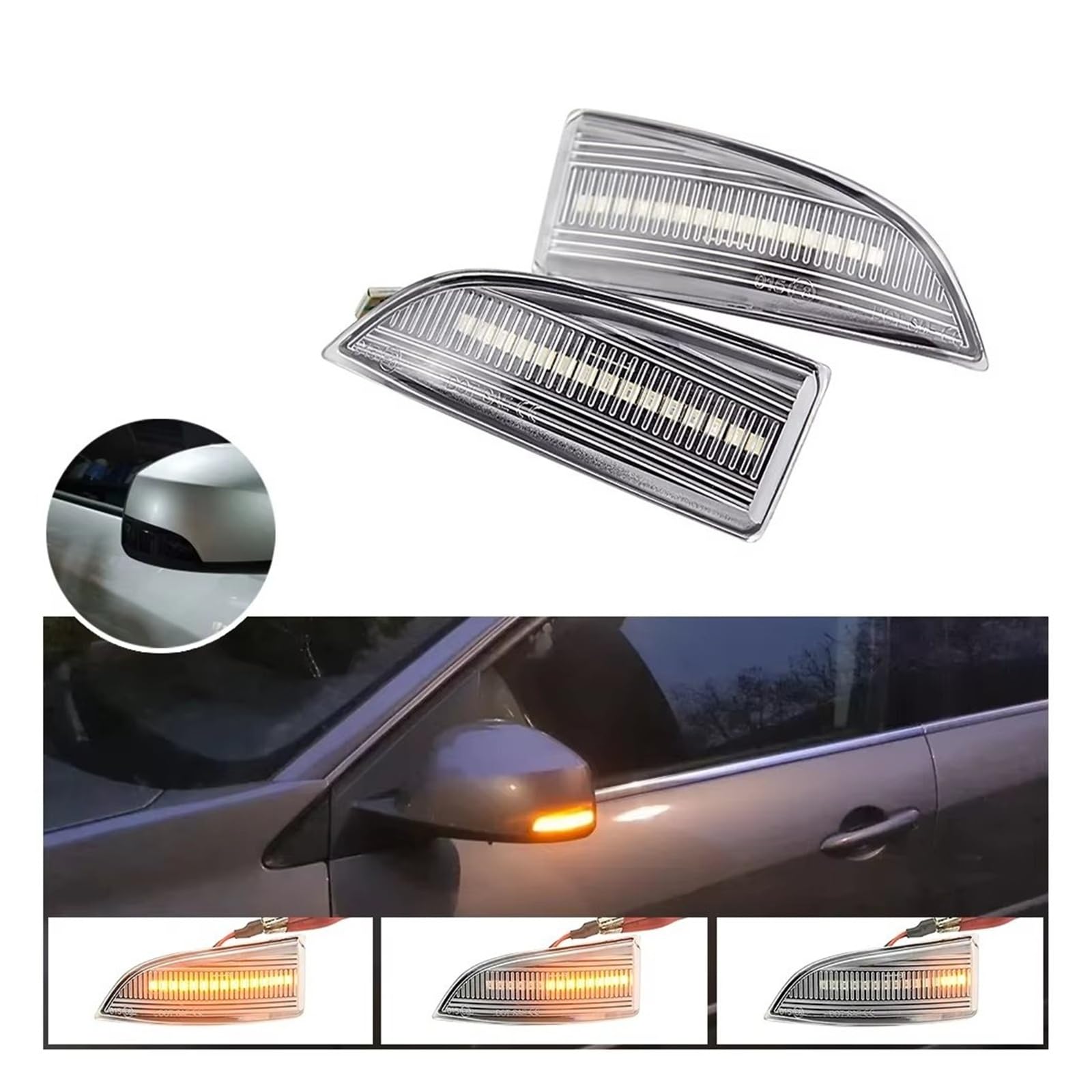 Freccia Specchietto Specchietto Laterale A LED Indicatore Direzione Dinamico Per Megane Per MK3 Per Scenic Per Fluence Per Latitude Per Laguna(Dynamic Crystal)