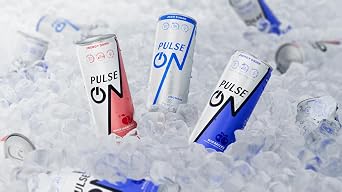 PulseOn Energy Drink- 200mg Natural Caffeine, Taurine and Vitamin B (6 Pack, Mix Flavor)