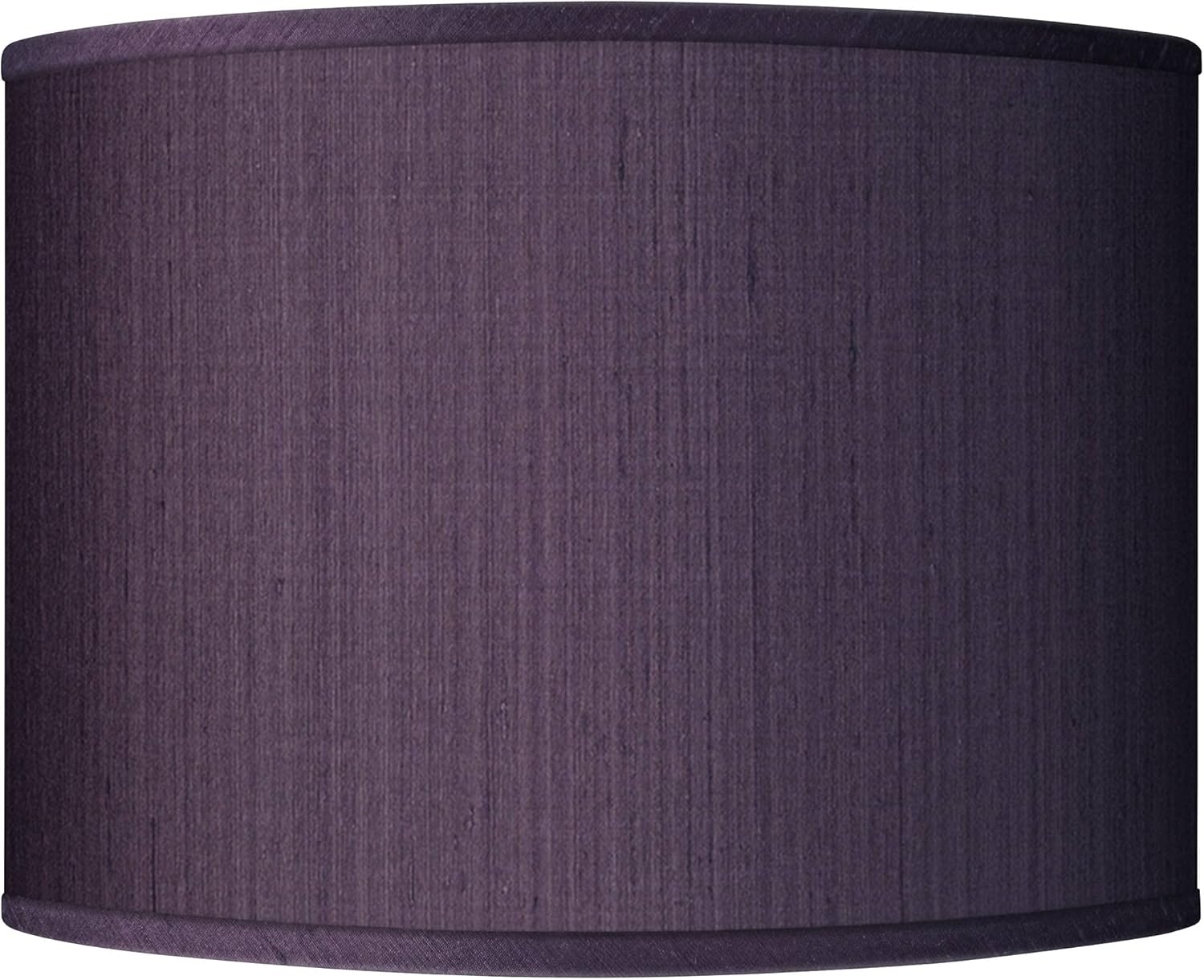 Hardback Drum Lamp Shade Eggplant Textured Faux Silk Large 15.5" Top x 15.5" Bottom x 11" High Spider with Replacement Harp and Finial Fitting - Possini Euro Design