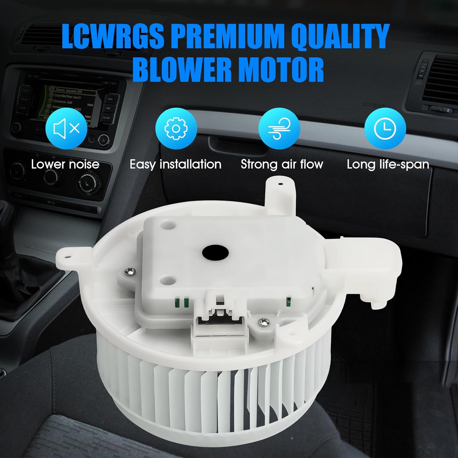 AC Heater Blower Motor with Fan Fits for 2006 2007 2008 2009 2010 2011 Lexus IS250 IS350 GS350 GS300 GS430 GS460 IS 250 Replaces# 700299 8710330451 68214892AA