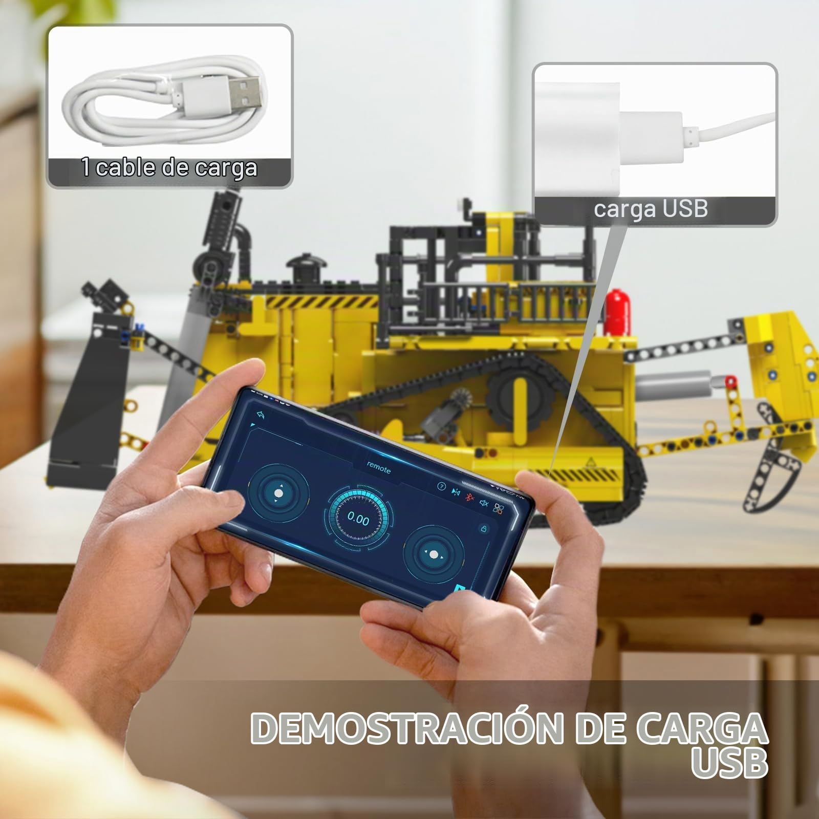 Mould King 15071 Bloques de construcción de excavadoras técnicas, Camiones de Control Remoto App con Regalos de Juguete de Kit de Motor Durante más de 8 años (1508 Piezas)