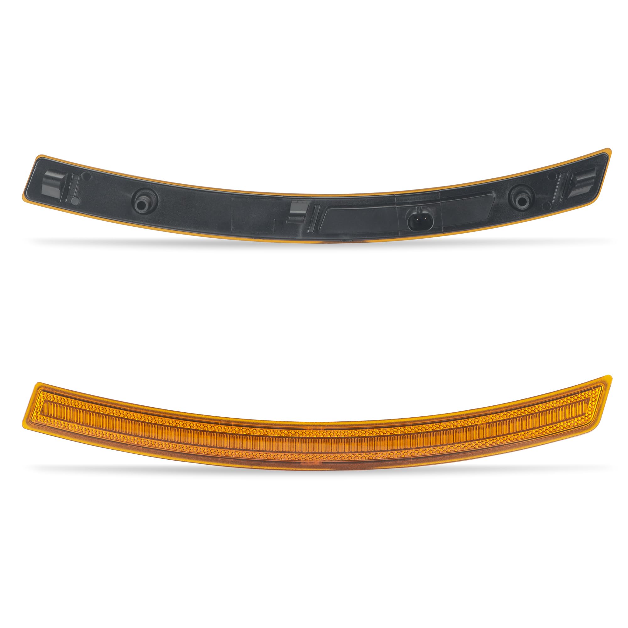 2 szt. 90 bursztynowa lampka sygnalizacyjna samochodu światło obrysowe boczne przedniego zderzaka dla Chevrolet Corvette C7 2014-2019(Orange lens)