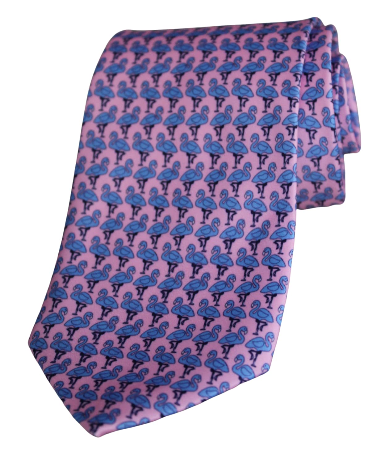 Elliot MartinPink Flamingo Necktie & Pocket Square for Men
