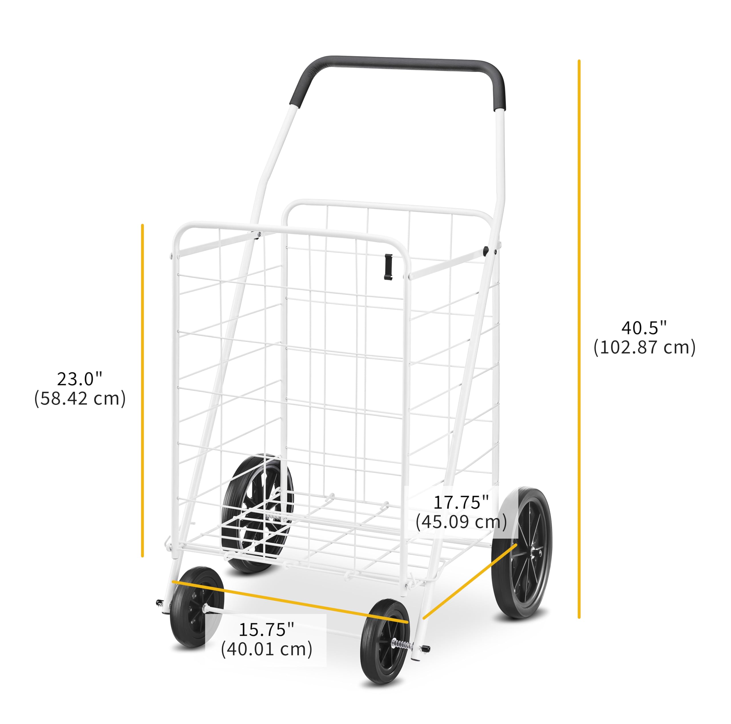 Amazon.com: Whitmor Deluxe Utility Foldable Shopping Cart with