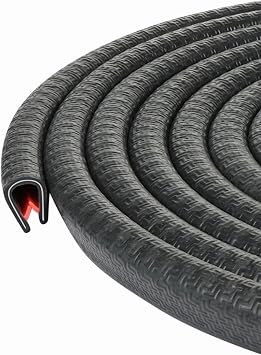 Edge Trim Black U Extrusion Medium Size | U Height 13.5 MM, Grip Range 1-3.5 MM 4 Meter