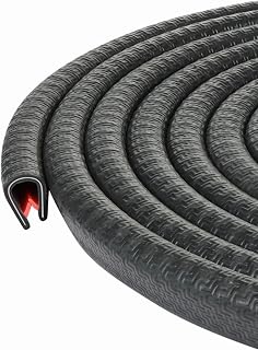 Edge Trim Black U Extrusion Medium Size | U Height: 17/32", Grip Range: 3/64" - 9/64" | PVC Plastic Edge Protector (40 feet)