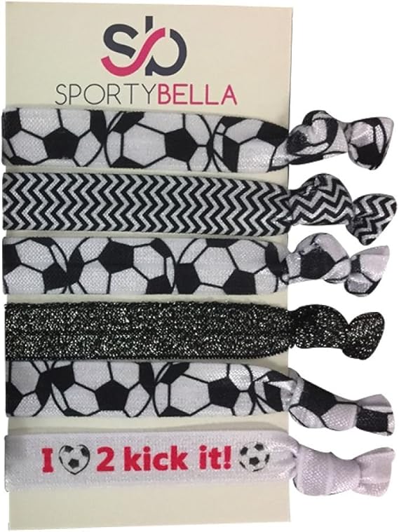 Soccer Hair Accessories, Soccer Hair Ties, No Crease