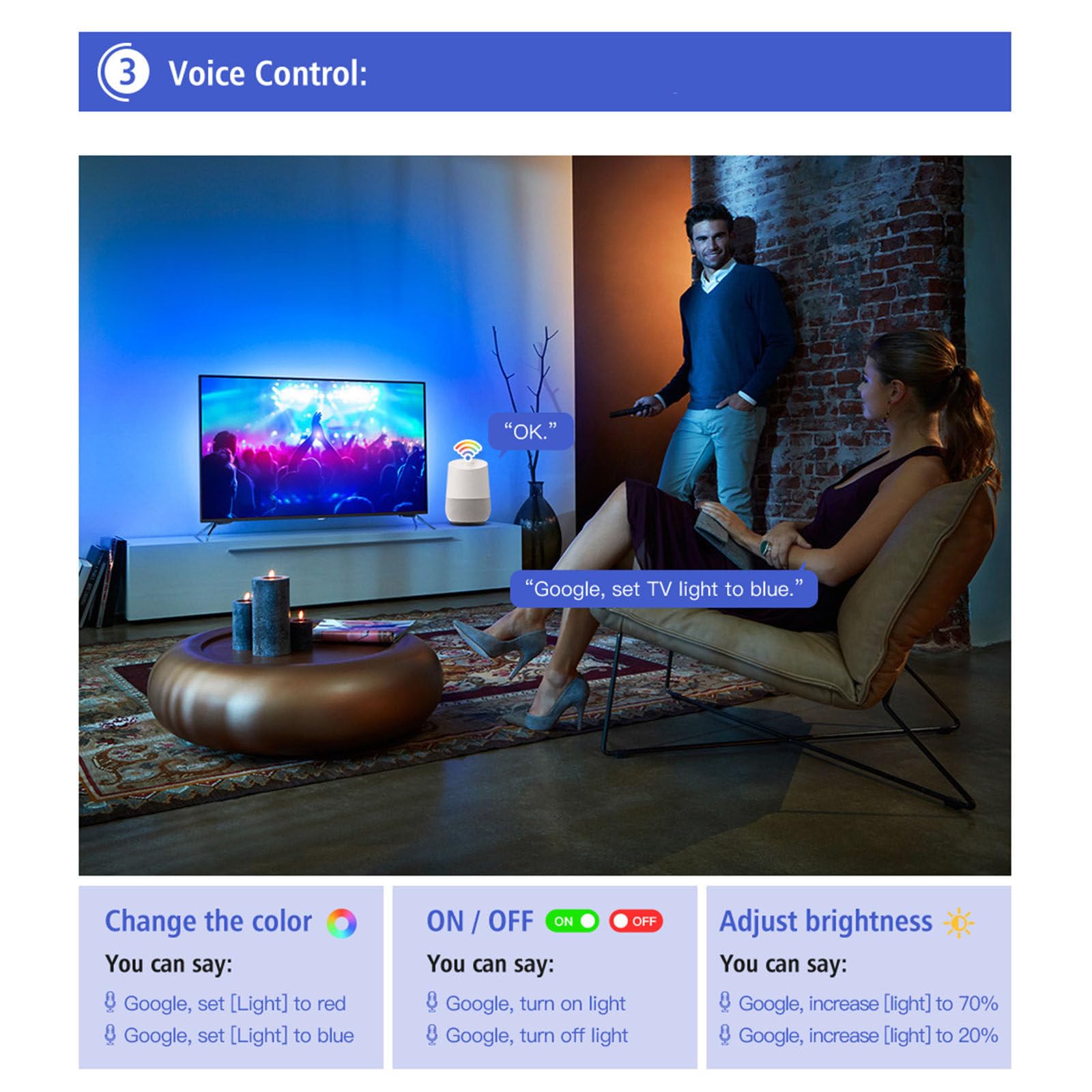 Juego de Tiras de Luces Inteligentes 5050RGB, Tira de Luces LED IP20, aplicación WiFi, Bluetooth, música, 24 Teclas, 12V, 18LM,30M