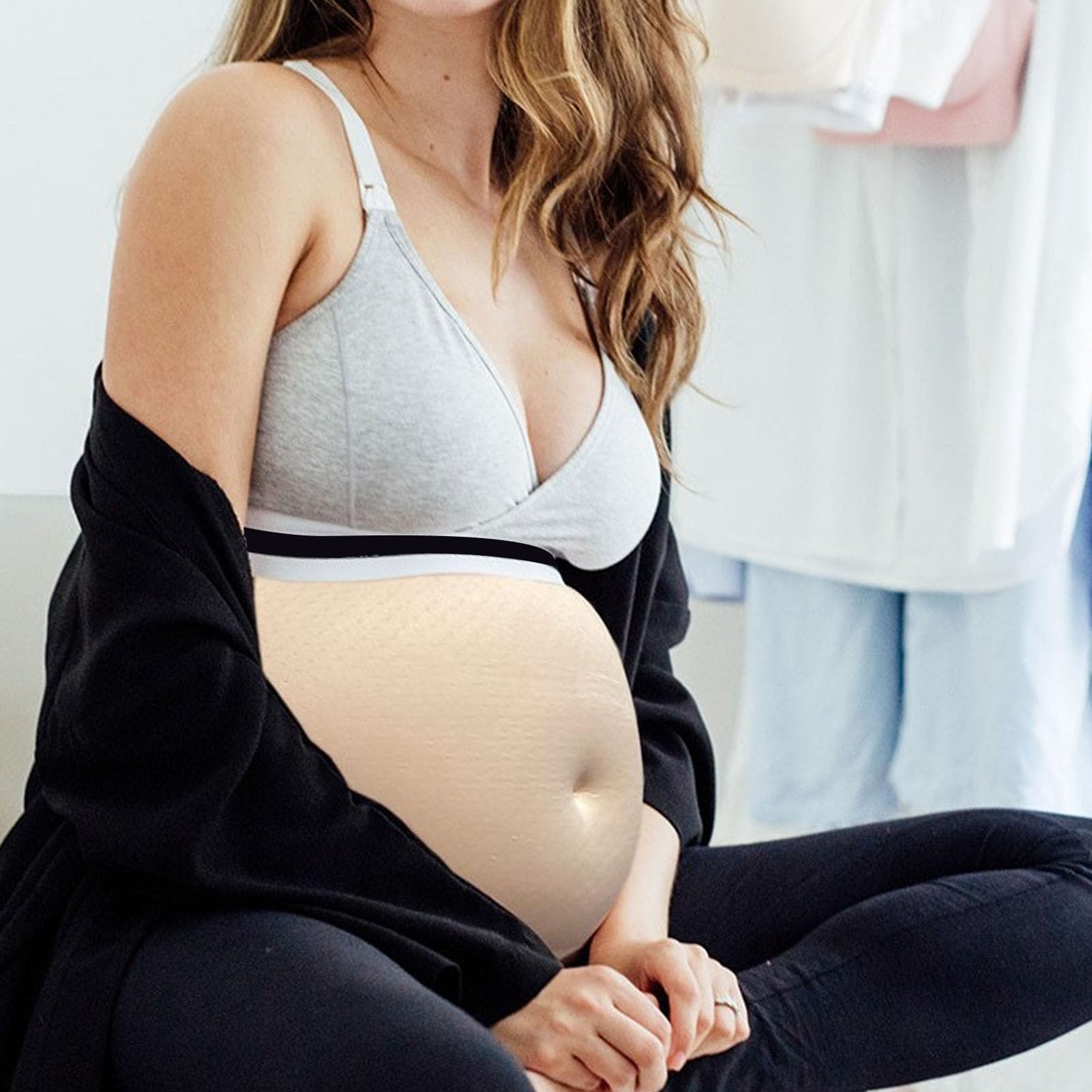TARSHYRY Faux Ventre de Grossesse Léger et Confortable en éponge pour Jeu de Rôle, Améliore les Performances, Simule le Ventre de Femme enceinte.