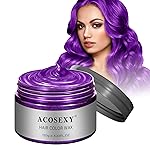 Temporary Hair Color Wax Dye,Hair Color Spray, Natural Hair Coloring Wax Material Disposable Hair Styling Clays Ash for Cosplay,Party,Masquerade, Halloween.etc (Purple, 1 Pack)