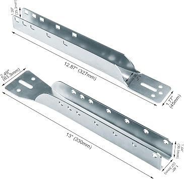 Adjustable Garage Door Opener Top Reinforcement Bracket, for Residential Garage Doors Operation, Mount, Replacement or Connection, Silver