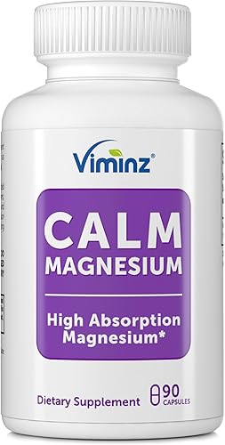 Magnesio tranquilo, 275 mg por 3 cápsulas, 90 cápsulas veganas, sin tamponar, quelado de glicina, alta absorción*