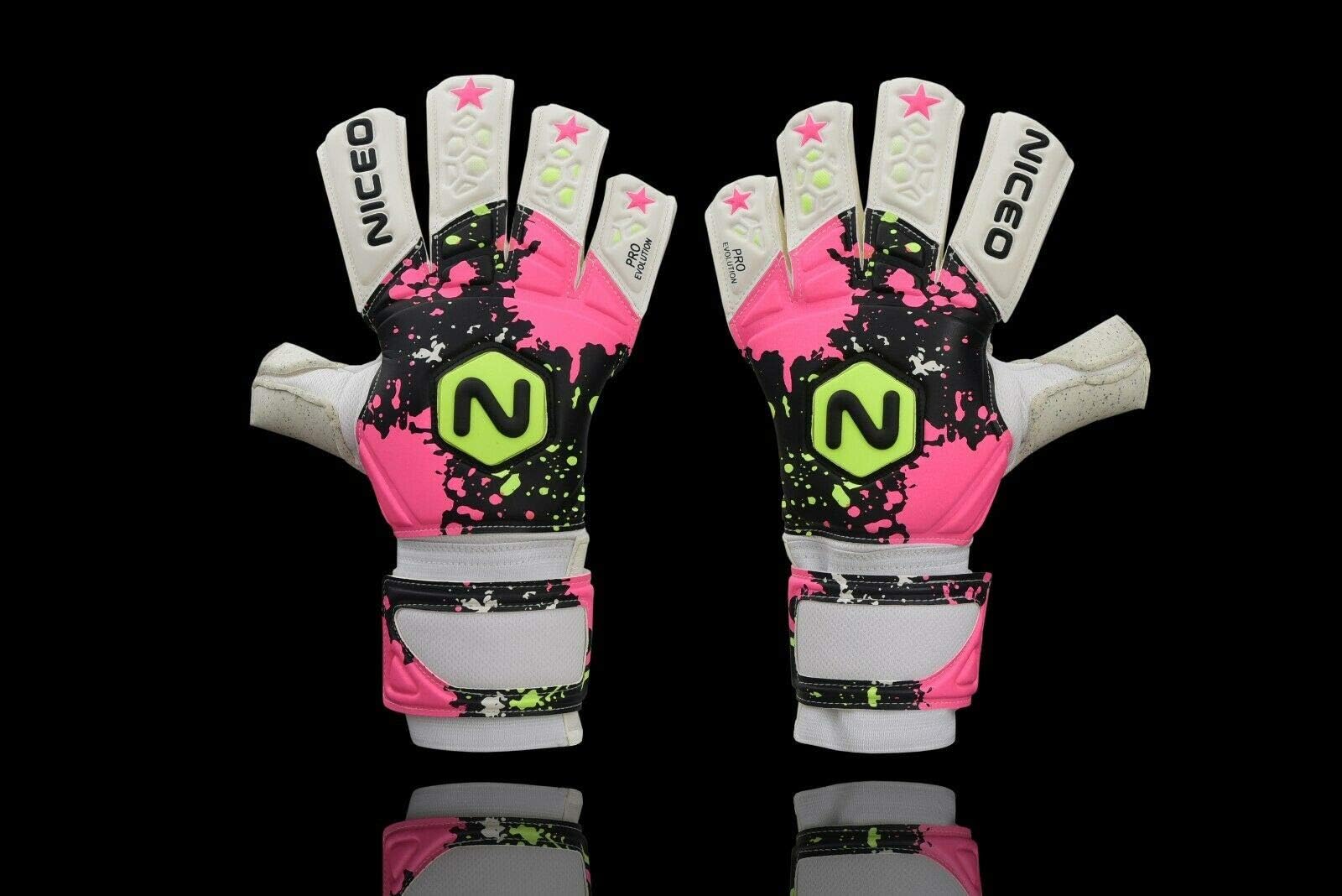 Smile Dentale Goalkeeper Gloves Goalie Negative Cut Football Gloves Niceo Soccer Premier League offer