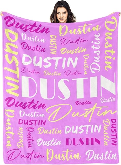 Personalized Blankets for Kids with Names Customized Blankets with Name for Adult Custom Blanket Gift for Birthday Christmas Valentines Day Gift