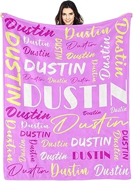 Personalized Blankets for Kids with Names Customized Blankets with Name for Adult Custom Blanket Gift for Birthday Christmas Valentines Day Gift