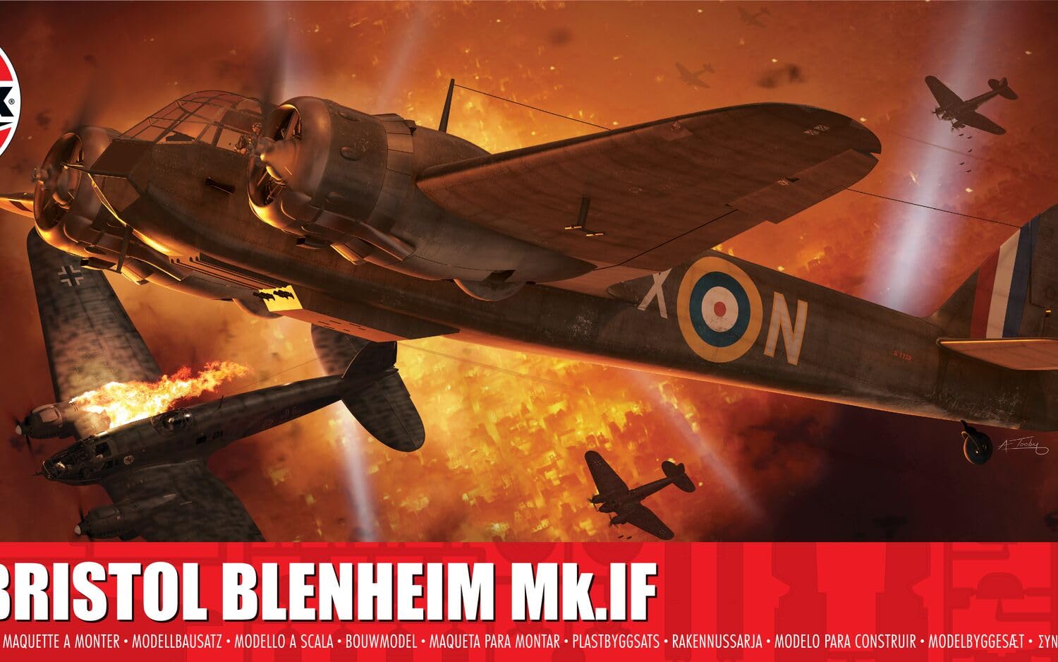Airfix A04059 Bristol Blenheim Mk.IF Militärflugzeug-Klassikerbausatz
