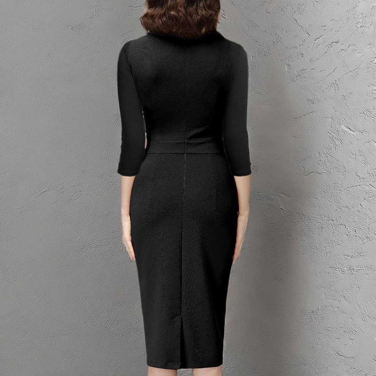 BLESSUME Catholic Church Women Stand Collar Clergy Mass Dress Business Formal Work Pencil Dress