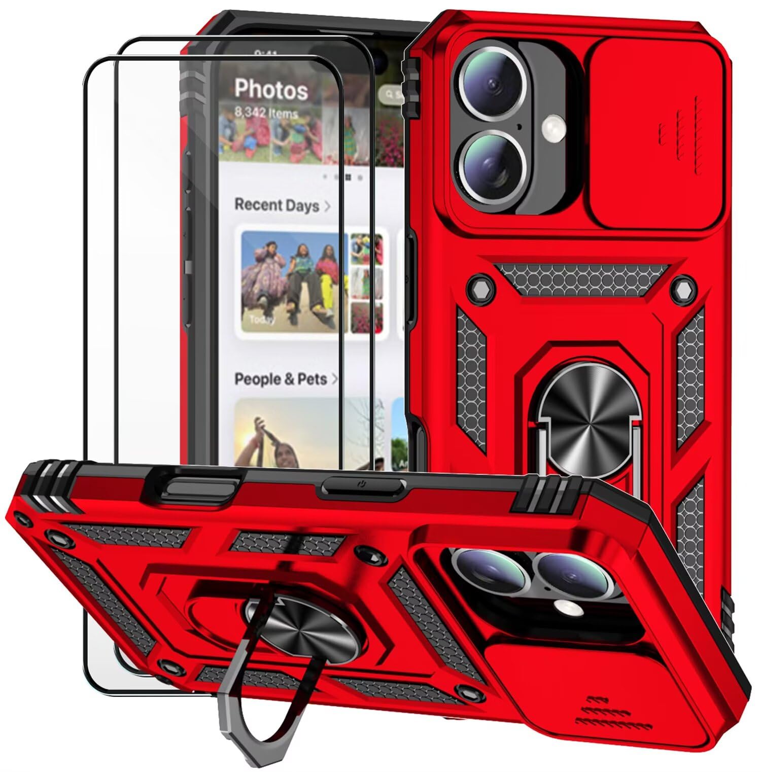 Lanhiem Cover Per IPhone 11 Con 2 Pezzi Vetro Temperato, 16FT Antiurto