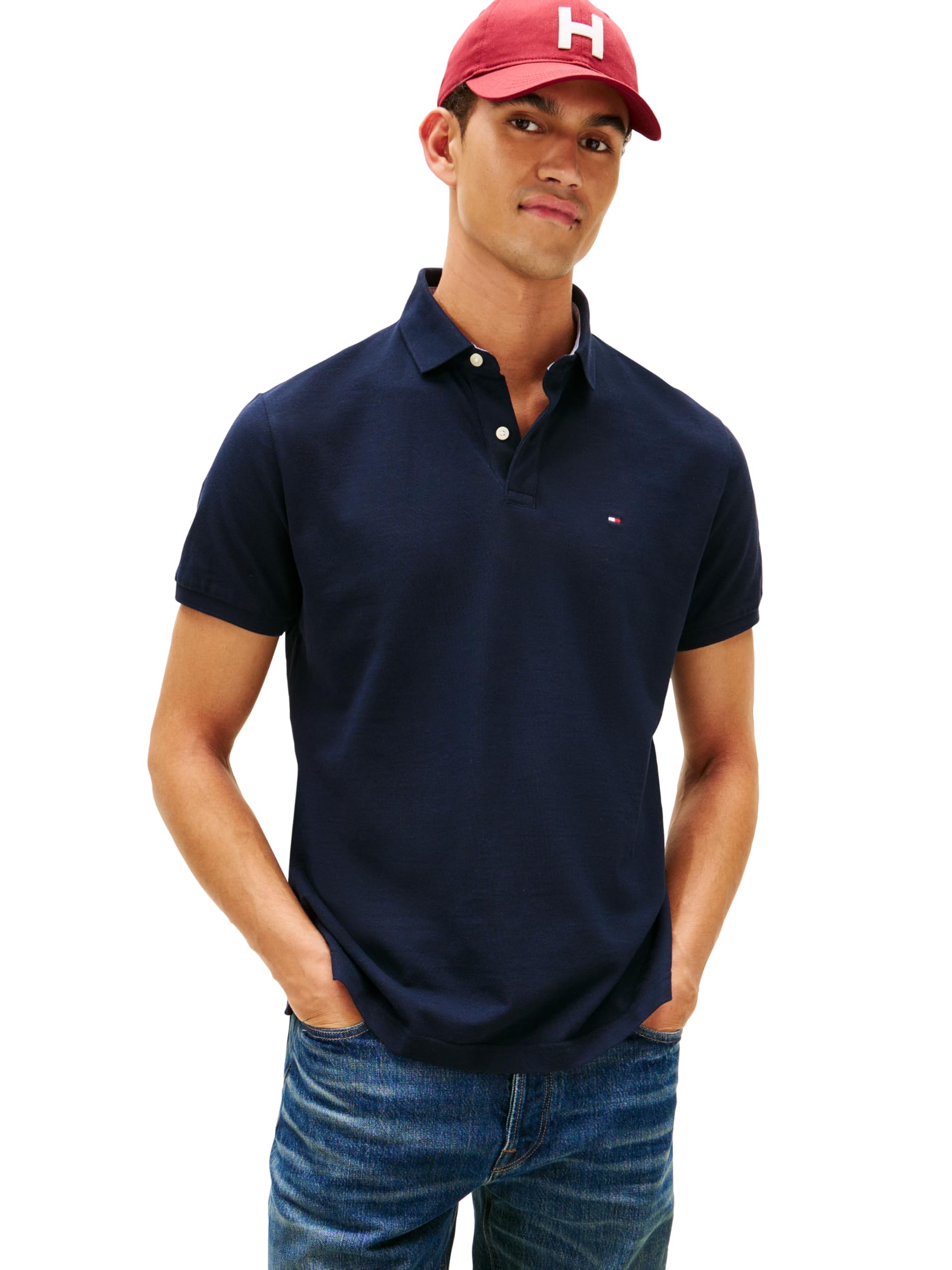 Mens Short Sleeve Cotton Pique Polo Shirt in Regular Fit