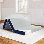Folding Mattress,6 Inch Tri-fold Foam Mattress with Breathable and Washable Cover,Skin-Friendly,Supporting and Pressure,6" Twin Size Foldable Mattress Topper(38"x75"x6")