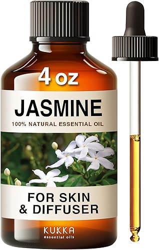 Miniatura 1 de Kukka - Aceite esencial de jazmín para difusor, aceites esenciales de aromaterapia 100% naturales, aceite de jazmín para difusor, cuidado de la