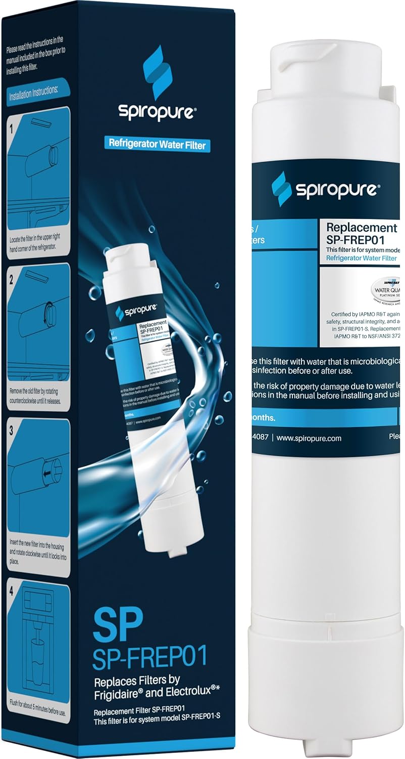 SpiroPure SPFREP01 NSF Certified Refrigerator Water Filter