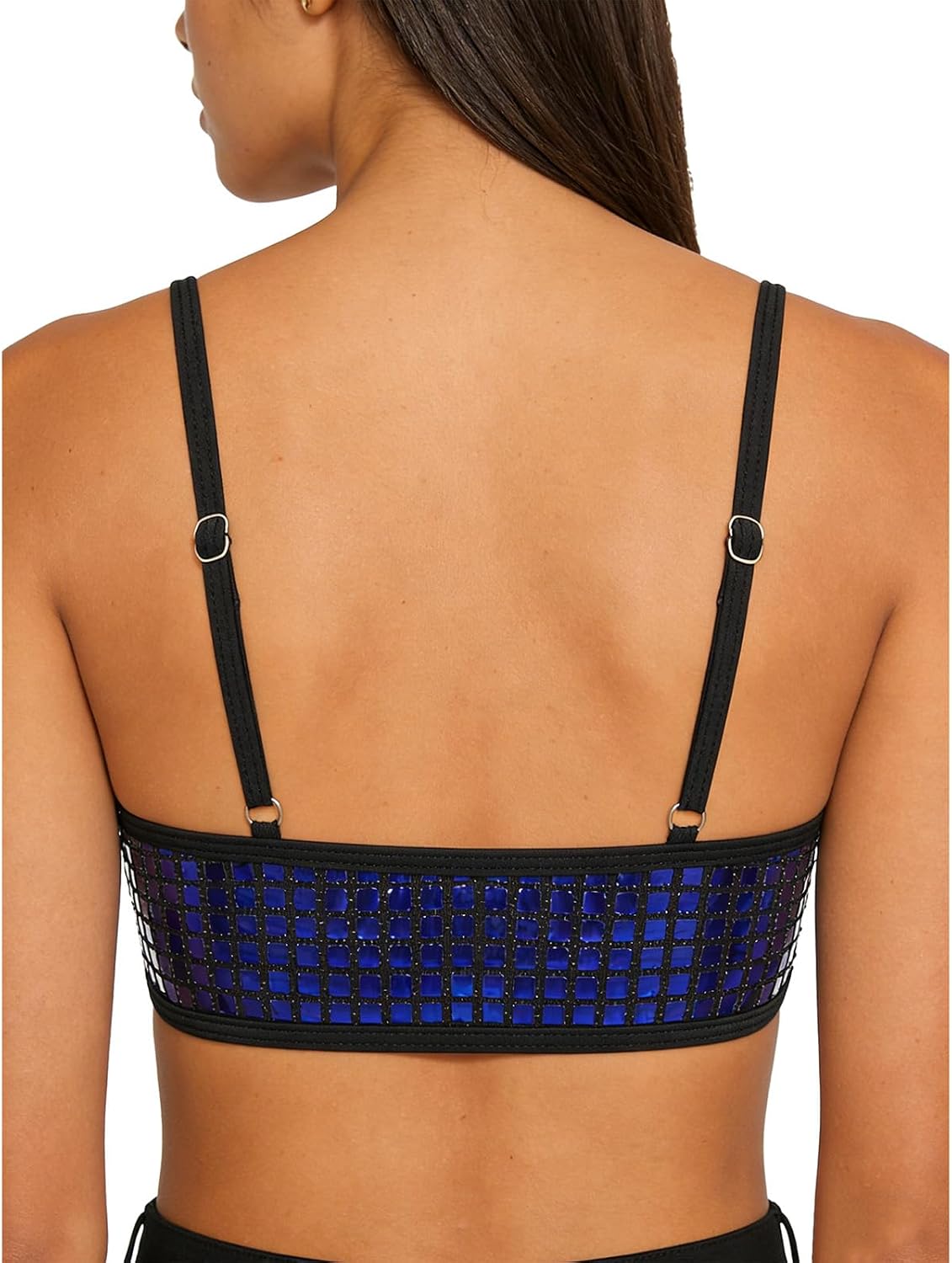 Women Camisole Tank Shirt Sleeveless Cropped Vest Tee Slim Fit Backless Non-padded Wirefree Bralette