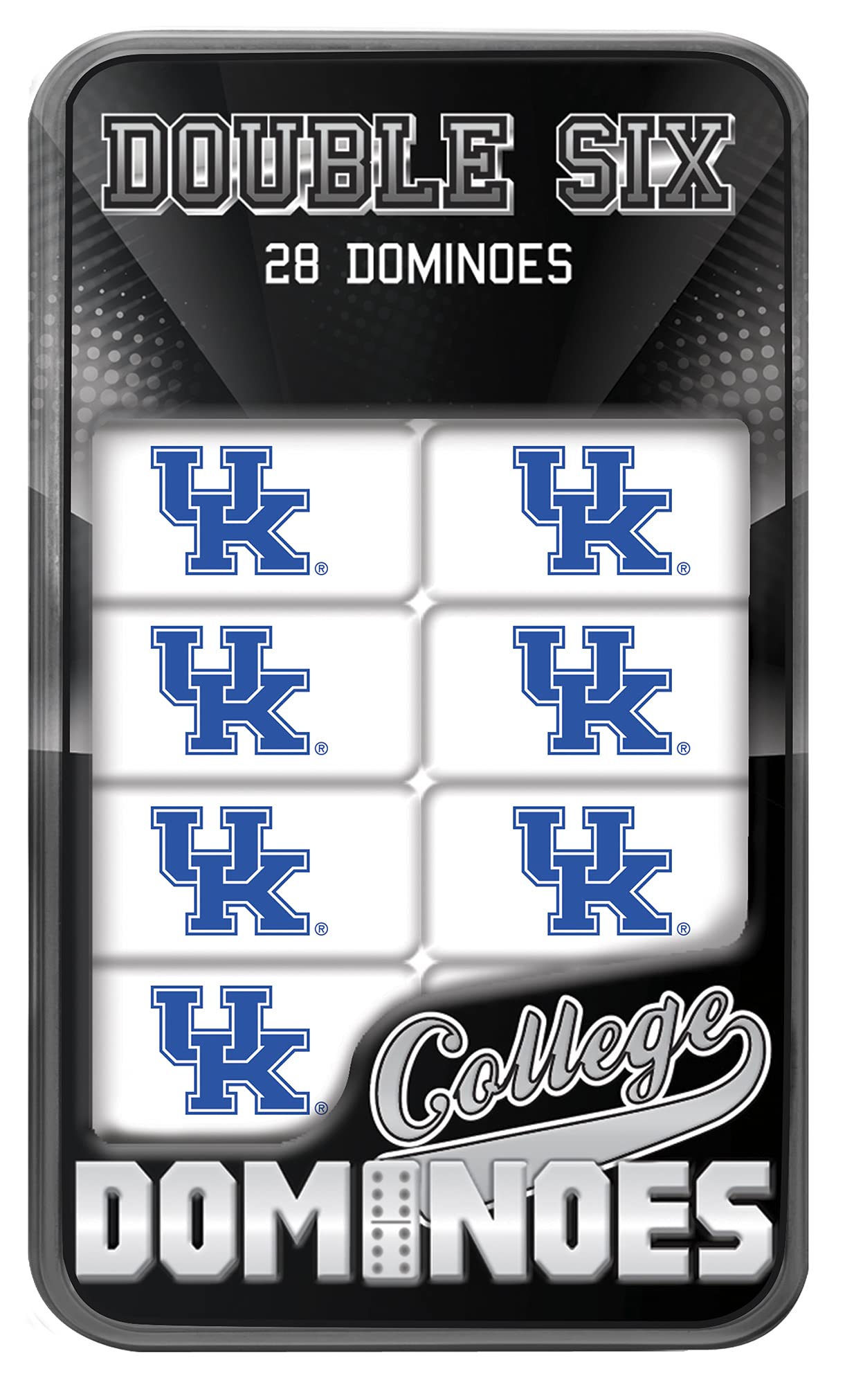 MasterPieces Game Day - NCAA Kentucky Wildcats - 28 Piece Team Logo Double Six Domino Set