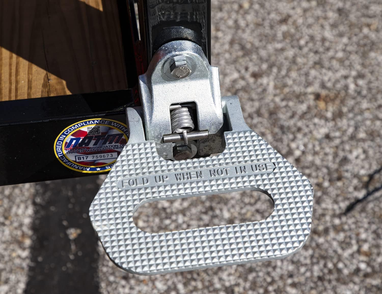 Buyers Products 5236586 Silver Folding Truck Step, Cast Steel with Stainless Spring, Flip Down Step/Grab, NFPA Compliant for Emergency & Work Trucks, Trailers, 5-1/3 x 6-1/2 in, Corrosion Resistant
