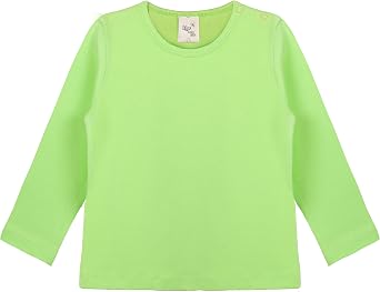 Lilax Baby Girls Basic Long Sleeve Round Neck T-Shirt