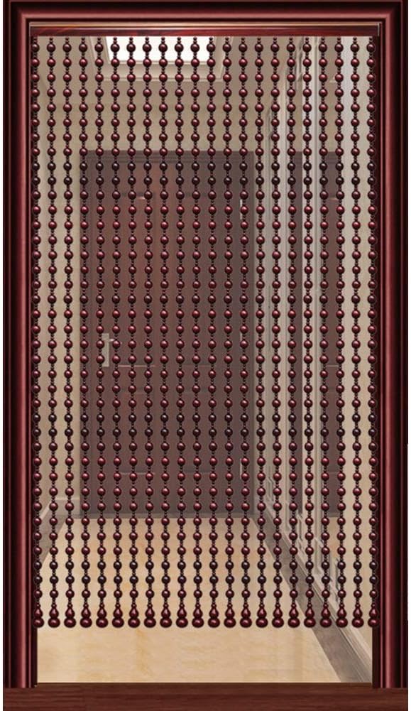 31 Strands Beaded Door Curtains for Doorways Wood Bead String Curtain for Room Dividers Home Entrance Hanging Ornament Chinese Style, 3 Colors (Color : B, Size : 1.2x0.68m)