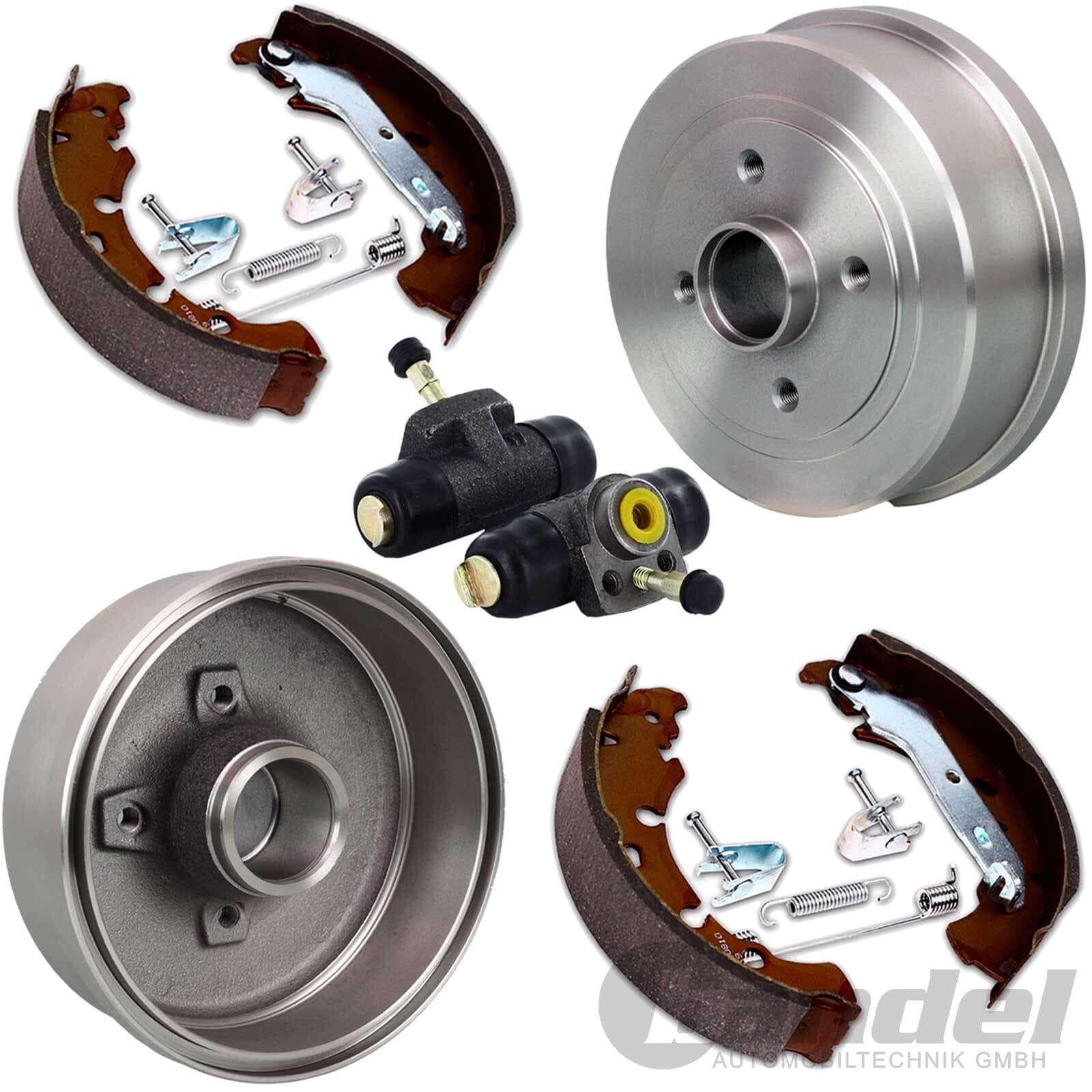 Bremstrommeln + Bremsbacken + Radbremszylinder | 253911 + 2739637 + 803967 + 7939819 Kompatibel mit Clio II (bb_, Cb_),logan (ls_)