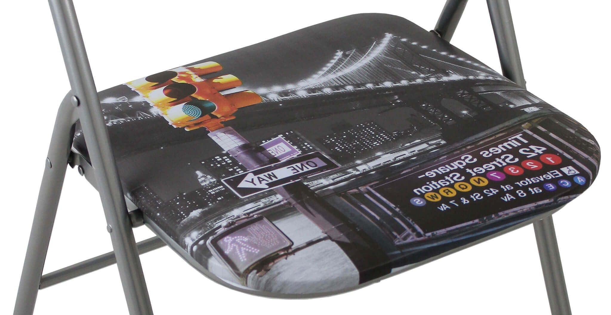 MilaniHome.it - Set di 2 Sedie Slim Pieghevoli New York di Design con Comoda Imbottitura nella Seduta per Ospiti, Ufficio, Casadi coloreNew York