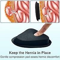 Vista 8 de Cinturón Universal de Hernia Braguero para Hombres y Mujeres - Soporte Doble/Bilateral para Hernia Inguinal/Deportiva Ajuste Personalizado