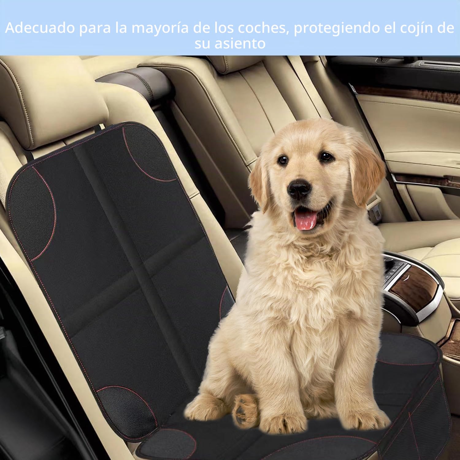 Nutabevr Protector Asiento Coche Niños Compatible Isofix con 2 Bolsillos de Almacenaje, Protectores Impermeables Desde Manchas y Daños, para SUV, Sedan