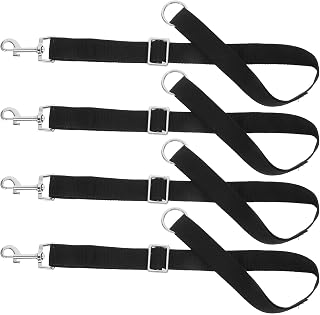 ABOOFAN Adjustable Nylon Bucket Hanging Straps 4pcs for Horse Stall Buckets