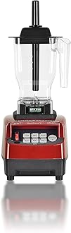 OmniBlend V Commercial Blender for Smoothies Shakes Cocktails, Heavy Duty 3-Speed, Self-Cleaning, Includes Multi-functional 2-in-1 Wet Dry Blades, 1.5 Liter BPA-Free Shatter-Proof Jar (Maroon)