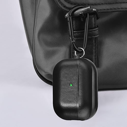 Miniatura 6 de V-MORO - Funda para Airpods Pro 2 generación, compatible con Airpods Pro 2, funda de cuero genuino LED frontal visible iPod Pro 2, fundas